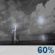 Wednesday Night: Showers and thunderstorms likely, mainly before 8pm.  Partly cloudy, with a low around 76. East wind around 5 mph.  Chance of precipitation is 60%.